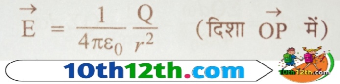 गोले के पृष्ठ पर एक बिंदु P है जिसके चारों ओर एक छोटा-सा क्षेत्रफल अवयव ds है। क्षेत्रफल सदिश ds की दिशा पृष्ठ की लंबवत है।